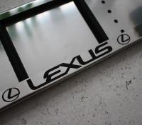 Авто рамка номера Lexus из нержавейки