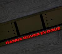 LED авторамка Range Rover Evoque (Рэндж Ровер Эвок) из нержавеющей стали со светящейся надписью