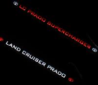 LED авторамка Land Cruiser Prado из нержавеющей стали со светящейся надписью