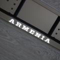Image: LED авторамка из нержавеющей стали со светящейся надписью Armenia