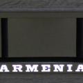 Image: Номерная рамка со светящейся надписью Армения Armenia из нержавеющей стали