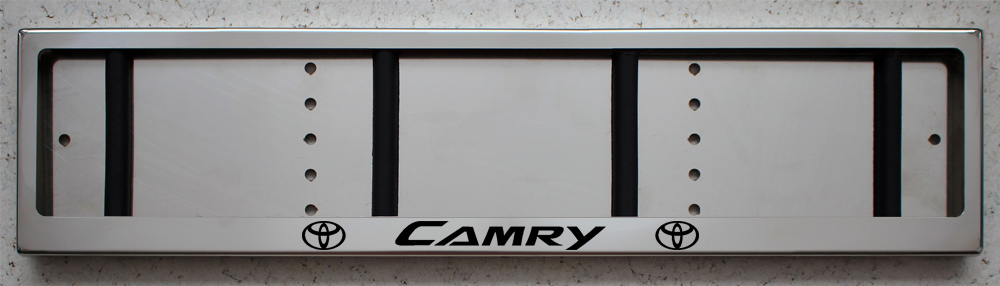 Номерная рамка Toyota Camry Камри из нержавеющей стали
