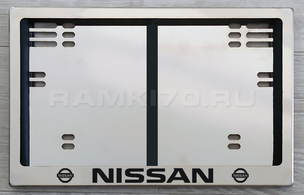 Задняя номерная рамка NISSAN по новому стандарту