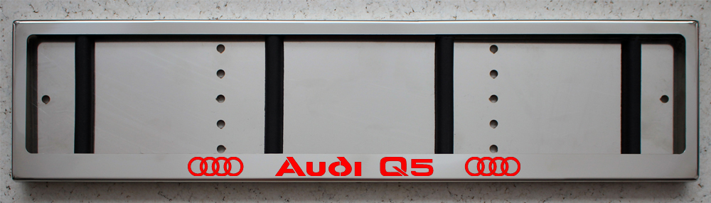 LED Номерная рамка AUDI Q5 с подсветкой надписи из нержавейки