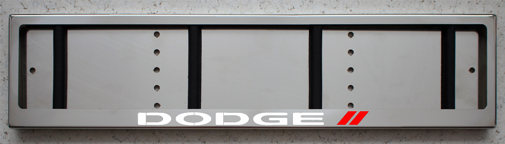 LED Номерная рамка DODGE из нержавеющей стали со светящейся надписью