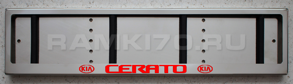Светящаяся рамка CERATO с подсветкой надписи из нержавеющей стали
