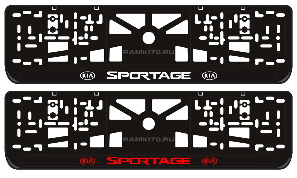 Номерная LED рамка Sportage со светящейся надписью