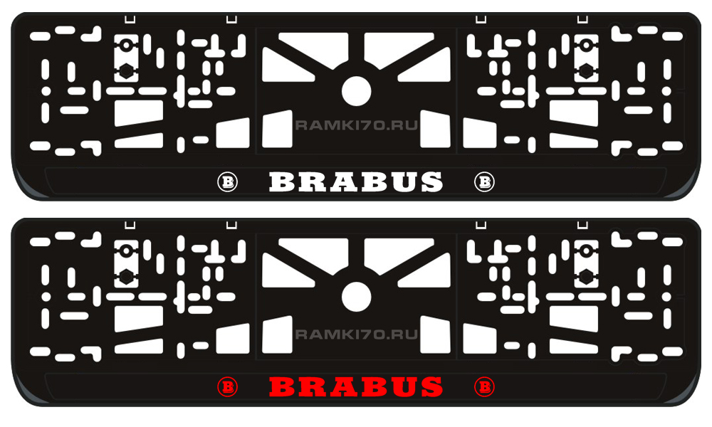 LED светящаяся номерная рамка Brabus