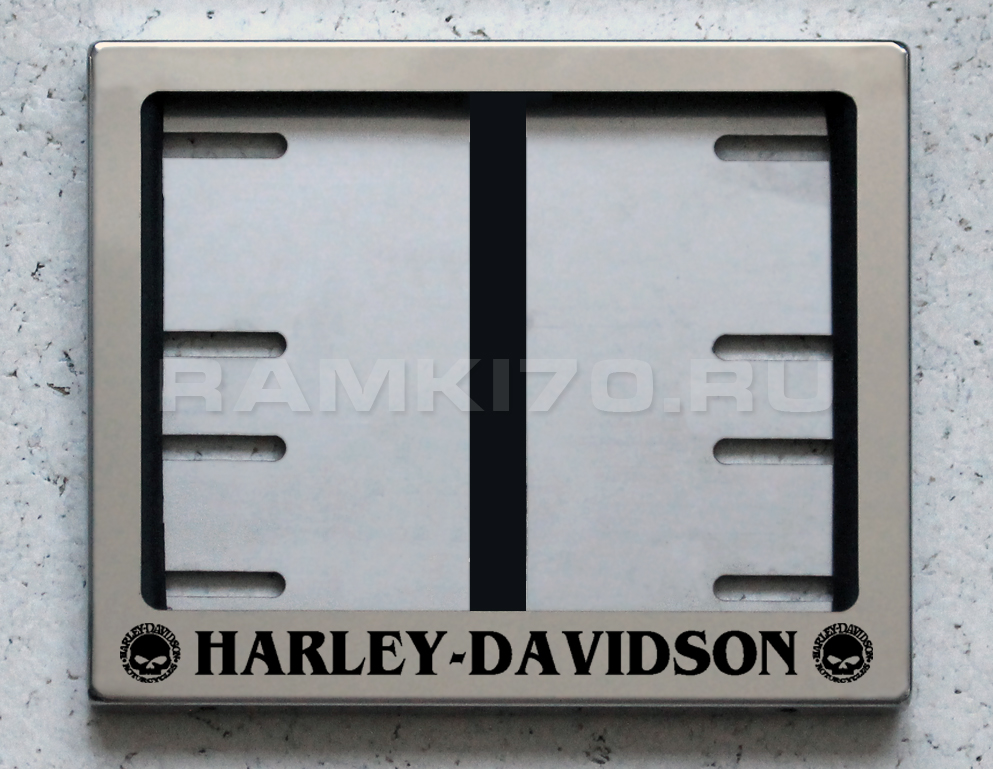 Рамка для номера Harley-Davidson Черепа новый ГОСТ (маленькая)