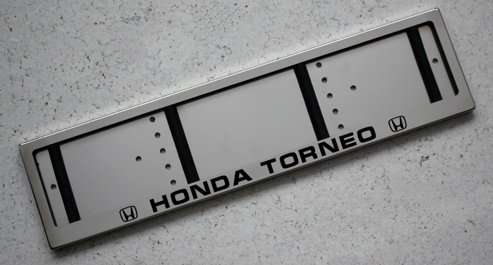 Номерная рамка Honda Torneo Торнео из нержавеющей стали с логотипом