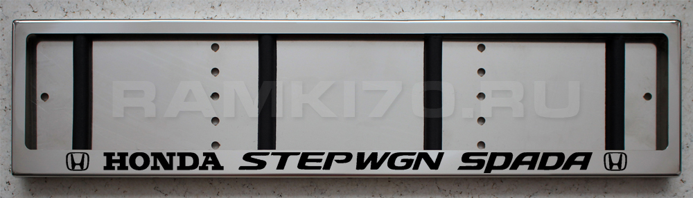 Номерная рамка HONDA STEPWGN SPADA из нержавеющей стали с логотипом