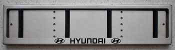 Номерная авто рамка для номера Hyundai Хендай Хендэ из нержавеющей стали