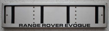 Номерная рамка Range Rover Evoque из нержавеющей стали