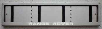 Автомобильная рамка из нержавейки с подсветкой надписи Range Rover со светящейся надписью Рэндж Ровер