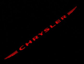 LED номерная рамка Chrysler (Крайслер) из нержавеющей стали со светящейся надписью