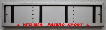 LED Номерная рамка Mitsubishi Pajero Sport с подсветкой надписи из нержавейки