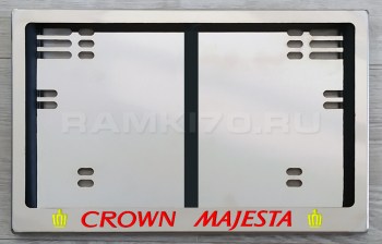 Задняя рамка Crown Majesta из нержавеющей стали с подсветкой надписи