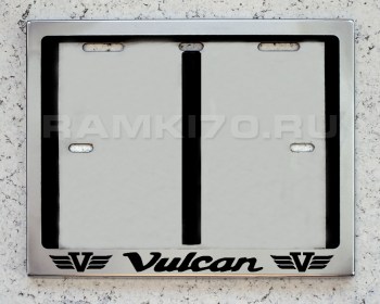 Номерная мото рамка VULCAN для номера из нержавеющей стали
