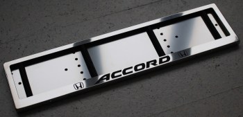 Номерная рамка Honda Accord из нержавеющей стали