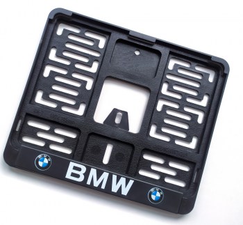Рамка для номера мотоцикла BMW нового образца пластиковая 190х145 мм