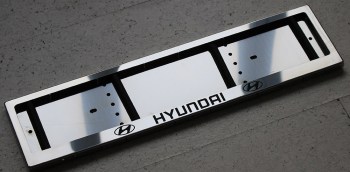 Авторамка Хендай для номера Hyundai из нержавеющей стали