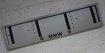 Номерная рамка BMW БМВ для гос номера из нержавеющей стали