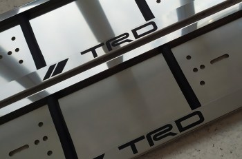 Рамка для номера TRD Toyota Racing Development из нержавеющей стали