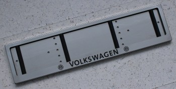 Номерная рамка Volkswagen Фольксваген для номера из нержавеющей стали (нержавейки)