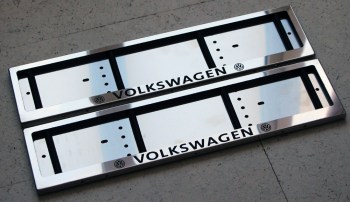 Номерная рамка Volkswagen Фольксваген для номера из нержавеющей стали (нержавейки)