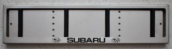 Номерные рамки из нержавеющей стали для номера с надписью SUBARU (СУБАРУ)