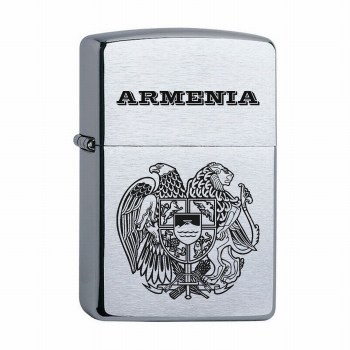 Зажигалка Zippo Зиппо с гравировкой - герб Армении Armenia