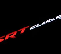 LED авторамка SRT club.ru из нержавеющей стали со светящейся надписью Jeep Grand Cherokee SRT