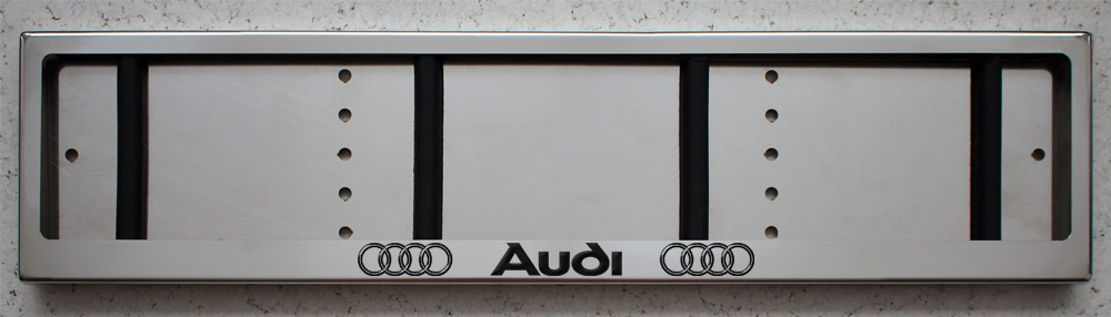 Номерная рамка Audi Ауди из нержавеющей стали