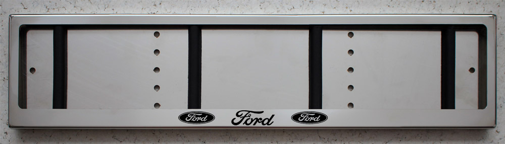 Номерная авто рамка для номера Ford Форд из нержавеющей стали