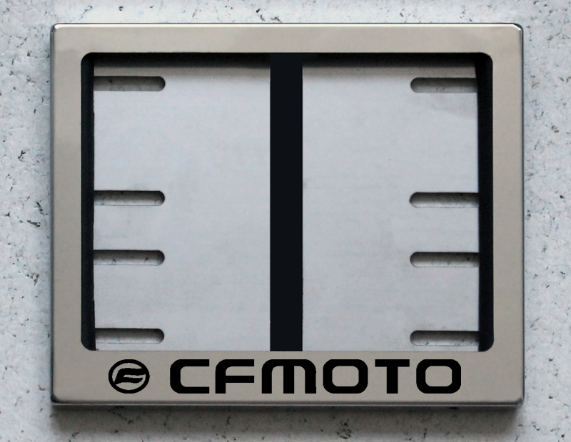 Рамка под номер квадроцикла снегохода CFMOTO по новому ГОСТ из нержавеющей стали