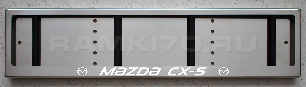 LED светящаяся рамка Mazda CX5 из нержавеющей стали со светящейся надписью
