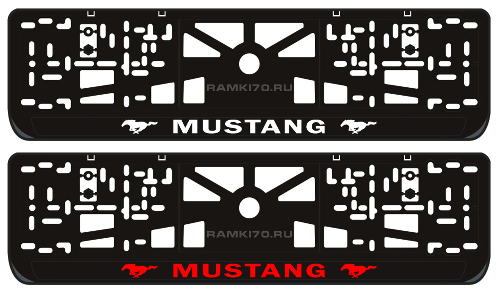 LED светящаяся номерная рамка Mustang