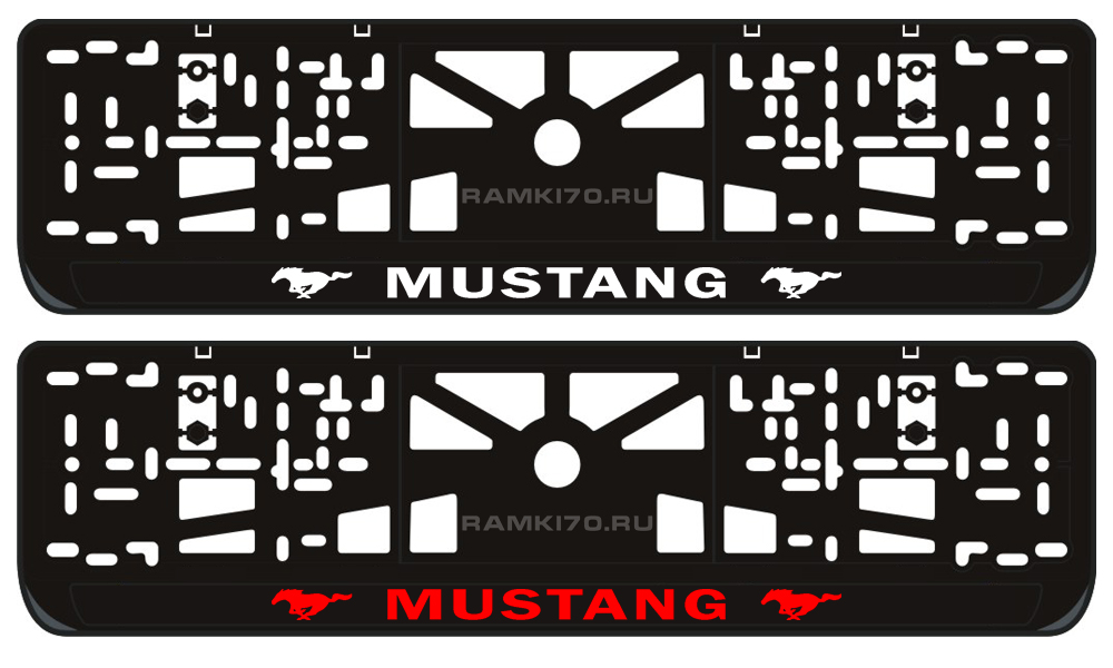 LED светящаяся номерная рамка Mustang