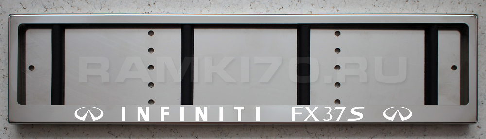 LED Номерная рамка INFINITI FX37S  Инфинити из нержавеющей стали со светящейся надписью