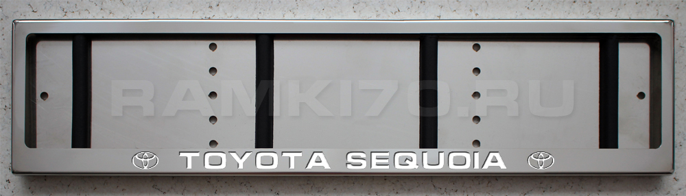 LED Номерная рамка Toyota Sequoia из нержавеющей стали со светящейся надписью