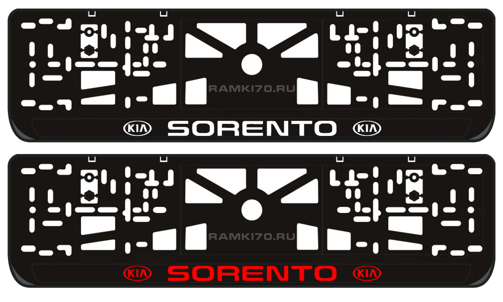Номерная LED рамка Sorento со светящейся надписью