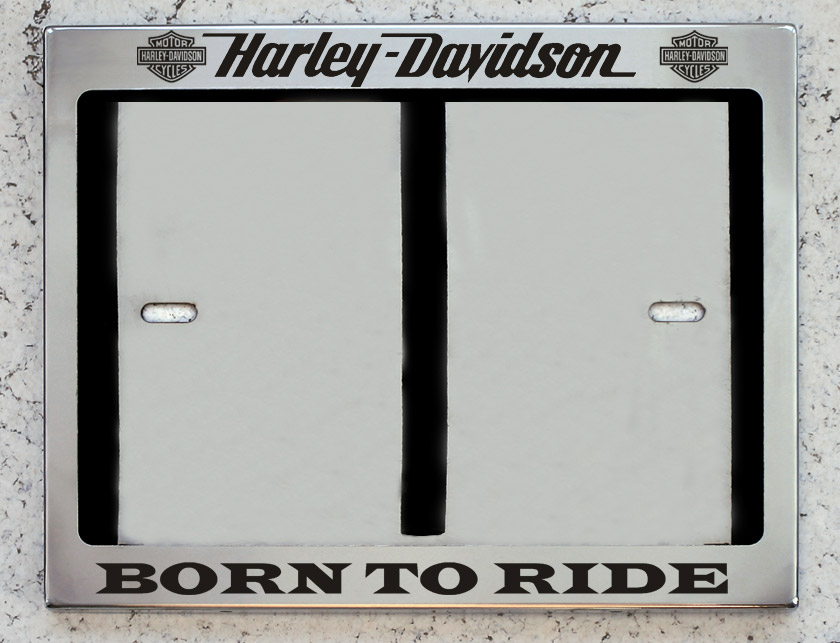 Мото рамка номера Harley-Davidson Born to Ride из нержавеющей стали