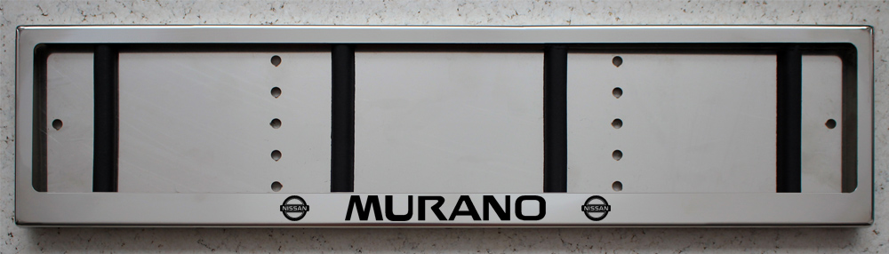 Номерная рамка NISSAN MURANO из нержавеющей стали с надписью