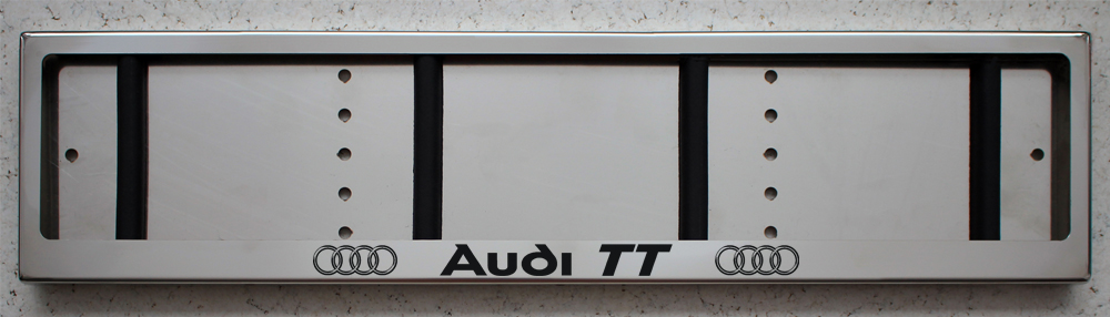 Номерная рамка Audi TT для номера Ауди из нержавеющей стали