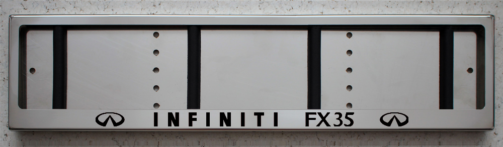 Номерная рамка Infiniti FX35 Инфинити из нержавеющей стали