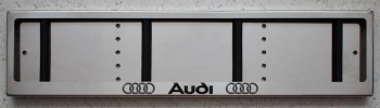 Номерные рамки из нержавеющей стали для номера с надписью AUDI АУДИ