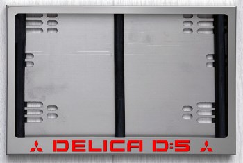 Квадратная светящаяся рамка Delica D5 из нержавеющей стали с подсветкой надписи