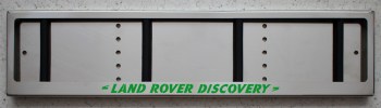 Автомобильная рамка из нержавейки с подсветкой надписи Land Rover Dicovery со светящейся надписью Ленд Ровер