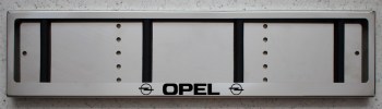 Номерная авто рамка для номера Opel Опель из нержавеющей стали
