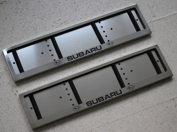 Рамка для номерного знака Subaru Субару из нержавейки